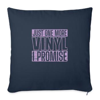 Juste un vinyle de plus que je promets de faire - Housse de coussin décorative 45 x 45 cm - bleu marine - Devant