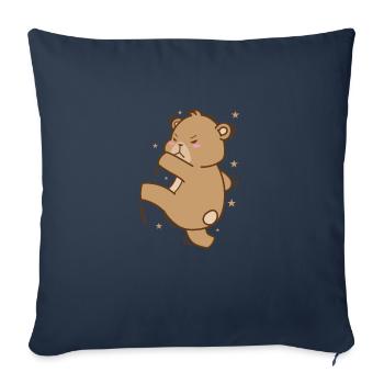 Bär wirft einen Ball Wald Tier - Sofakissenbezug 45 x 45 cm - Navy - Vorne