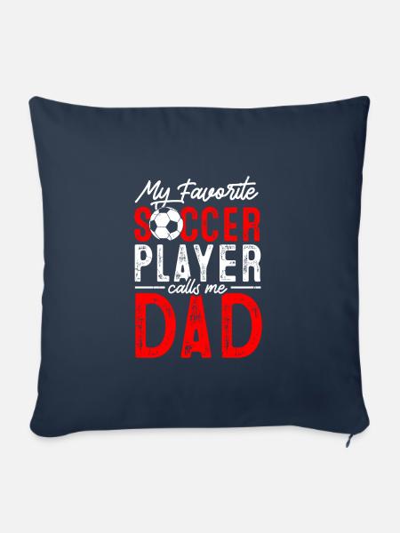Mein Lieblingsfußballspieler Nennt Mich Papa - Sofakissenbezug 45 x 45 cm - Navy