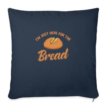 Je suis juste là pour le boulanger - Housse de coussin décorative 45 x 45 cm - bleu marine - Devant
