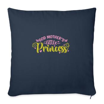 God Mother's little Princess - Sofa pillowcase 17,3'' x 17,3'' (45 x 45 cm) - navy - Front