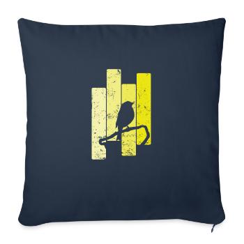 Canary in the shade - Sofa pillowcase 17,3'' x 17,3'' (45 x 45 cm) - navy - Front