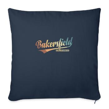 Bakersfield, une ville de Californie - Housse de coussin décorative 45 x 45 cm - bleu marine - Devant