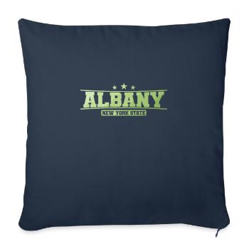 Albany City, New York State - Sofa pillowcase 17,3'' x 17,3'' (45 x 45 cm) - navy - Front