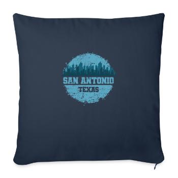 San Antonio, une ville de l’État du Texas aux États-Unis. - Housse de coussin décorative 45 x 45 cm - bleu marine - Devant