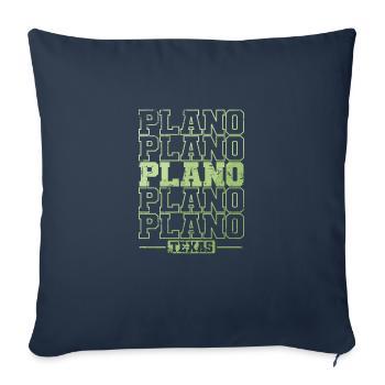 Plano, une ville du Texas, aux États-Unis - Housse de coussin décorative 45 x 45 cm - bleu marine - Devant
