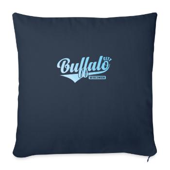 Buffalo City, Wisconsin City in the United States - Sofa pillowcase 17,3'' x 17,3'' (45 x 45 cm) - navy - Front