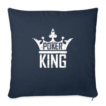 Poker King King - Housse de coussin décorative 45 x 45 cm - bleu marine - Devant