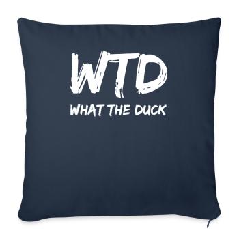 Quel cadeau amusant WTD - Housse de coussin décorative 45 x 45 cm - bleu marine - Devant