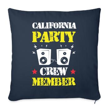 Équipe de fête en Californie - Housse de coussin décorative 45 x 45 cm - bleu marine - Devant