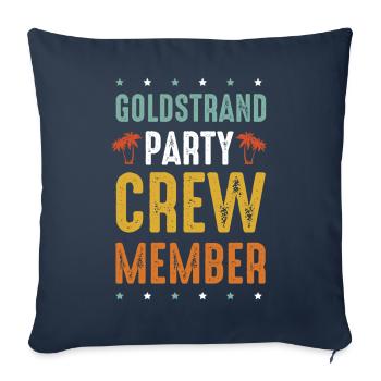Équipe de fête Golden Sands - Housse de coussin décorative 45 x 45 cm - bleu marine - Devant