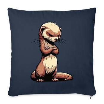 Furets Gardiens de furets Propriétaires de furets - Housse de coussin décorative 45 x 45 cm - bleu marine - Devant
