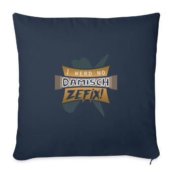 Bayrische Geschenkidee für Grantler - Sofakissenbezug 45 x 45 cm - Navy - Vorne