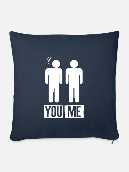 Sie VS Me Big Dick - Sofakissenbezug 45 x 45 cm - Navy