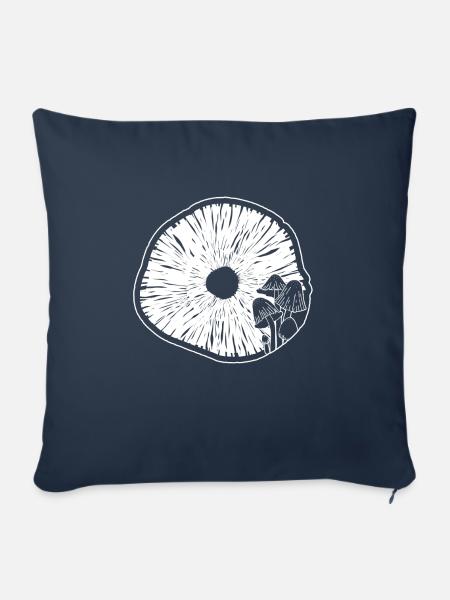 Mushroom Spore - Sofakissenbezug 45 x 45 cm - Navy