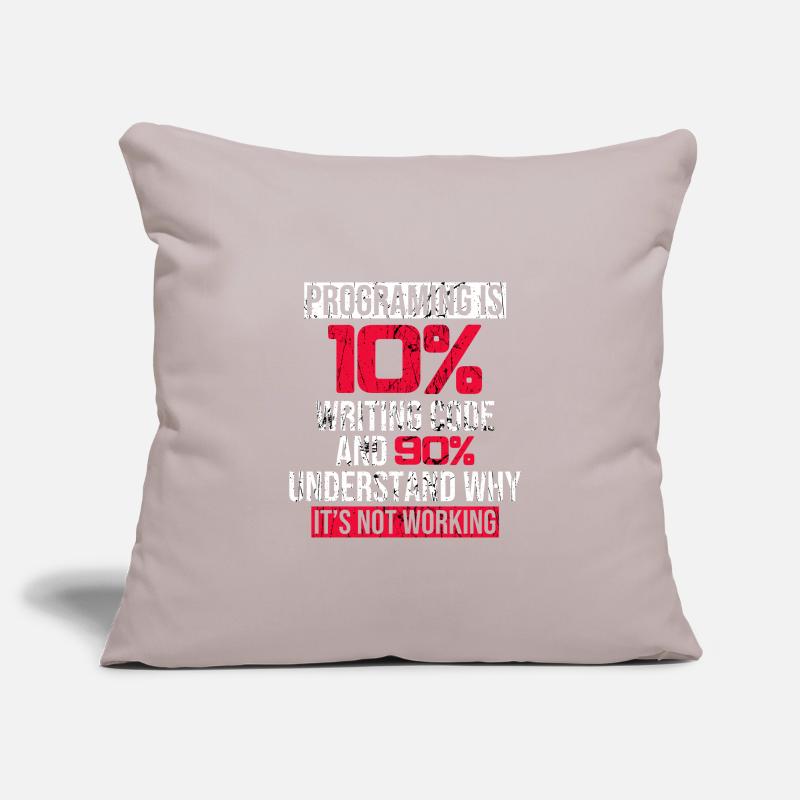 Funny Programming Is Writing Code Sofakissenbezug 45 x 45 cm