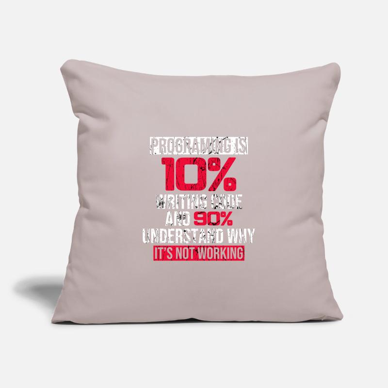 Funny Programming Is Writing Code Sofakissenbezug 45 x 45 cm