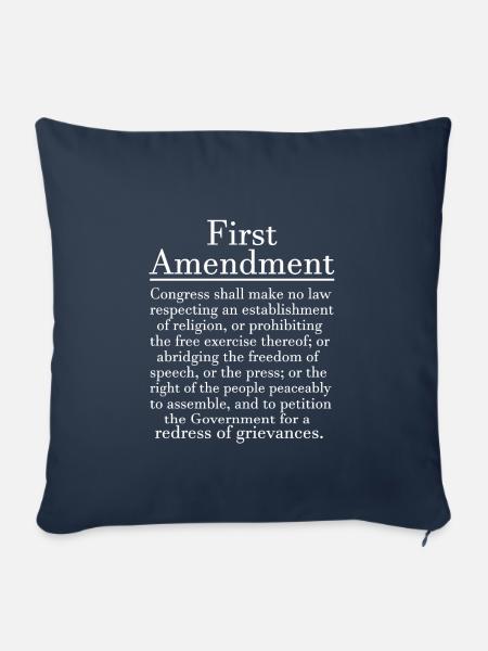 First Amendment History - Sofakissenbezug 45 x 45 cm - Navy