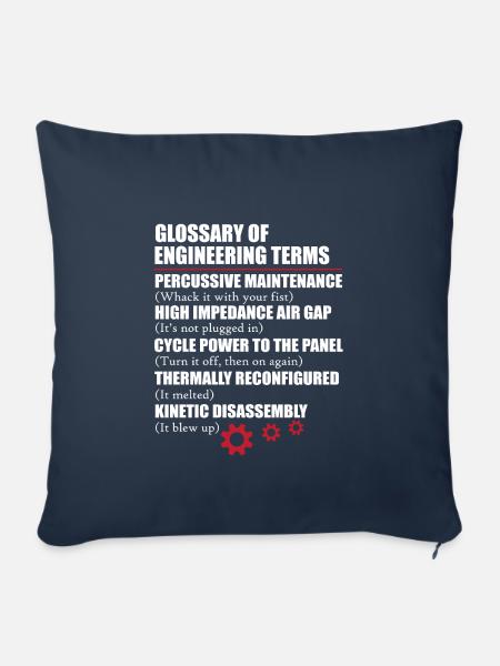 Funny Glossary Of Engineering Terms - Sofakissenbezug 45 x 45 cm - Navy