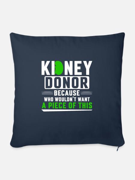 Kidney Donor Because - Sofakissenbezug 45 x 45 cm - Navy