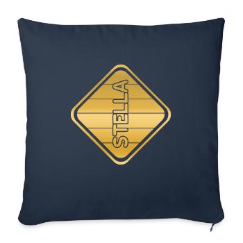 Cadeau pour Stella - Housse de coussin décorative 45 x 45 cm - bleu marine - Devant