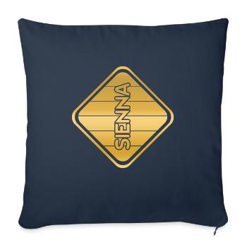 Femme Épouse Prénom Nom de femme Sienna - Housse de coussin décorative 45 x 45 cm - bleu marine - Devant