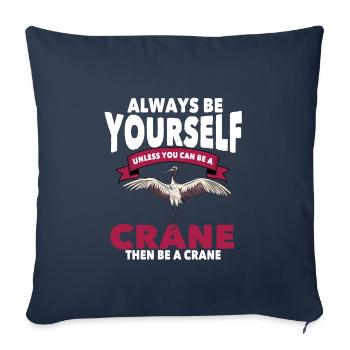 Grue - Housse de coussin décorative 45 x 45 cm - bleu marine - Devant