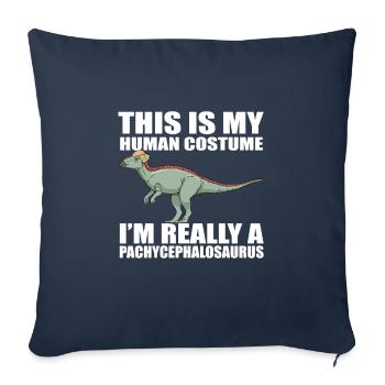 Pachycephalosaurus Halloween Costume - Sofa pillowcase 17,3'' x 17,3'' (45 x 45 cm) - navy - Front