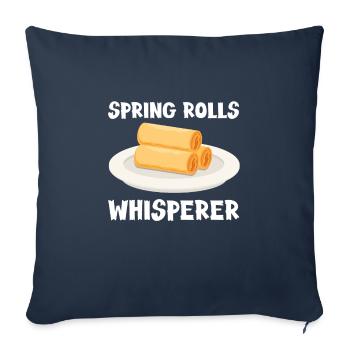 Rouleaux de printemps Whisperer - Housse de coussin décorative 45 x 45 cm - bleu marine - Devant