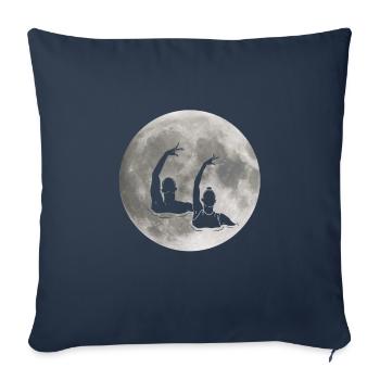 Natation synchronisée - Housse de coussin décorative 45 x 45 cm - bleu marine - Devant
