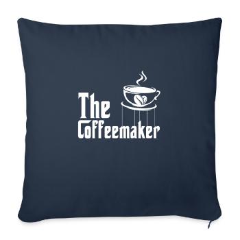 Cafetière Barista - Housse de coussin décorative 45 x 45 cm - bleu marine - Devant