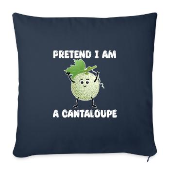 Cantaloupe melon - Sofa pillowcase 17,3'' x 17,3'' (45 x 45 cm) - navy - Front