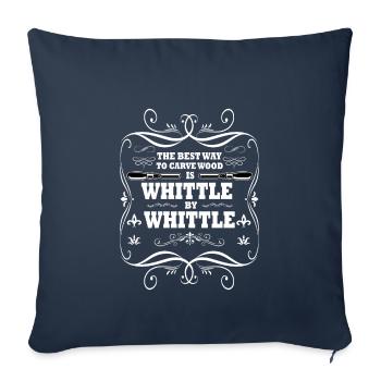 Drôle de dicton de sculpture - Housse de coussin décorative 45 x 45 cm - bleu marine - Devant