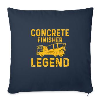 Funny concrete polisher legend - Sofa pillowcase 17,3'' x 17,3'' (45 x 45 cm) - navy - Front