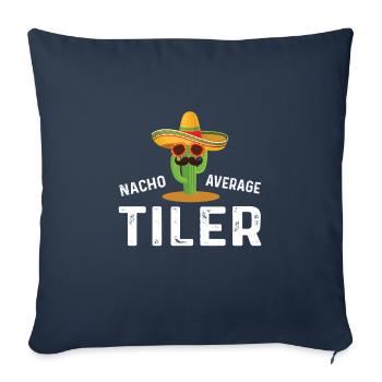 Nacho Average tiler - Sofa pillowcase 17,3'' x 17,3'' (45 x 45 cm) - navy - Front