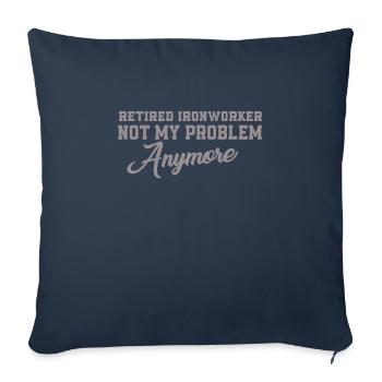 Métallurgistes à la retraite - Housse de coussin décorative 45 x 45 cm - bleu marine - Devant