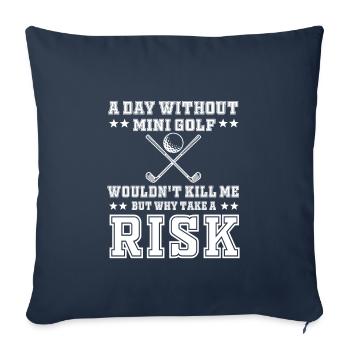Funny golf saying - Sofa pillowcase 17,3'' x 17,3'' (45 x 45 cm) - navy - Front