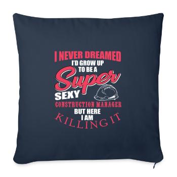 Site Manager Design - Sofa pillowcase 17,3'' x 17,3'' (45 x 45 cm) - navy - Front