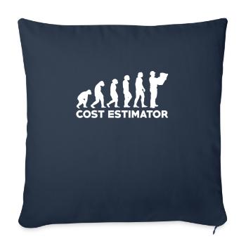 Évolution de l’estimateur de coûts - Housse de coussin décorative 45 x 45 cm - bleu marine - Devant