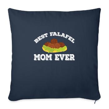 Best Falafel Mom Ever - Sofa pillowcase 17,3'' x 17,3'' (45 x 45 cm) - navy - Front
