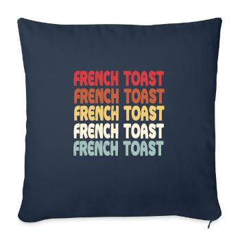 Lettrage du pain doré - Housse de coussin décorative 45 x 45 cm - bleu marine - Devant