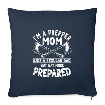 Prepper Mom Outfit Outdoor Survival For Women - Sofa pillowcase 17,3'' x 17,3'' (45 x 45 cm) - navy - Front