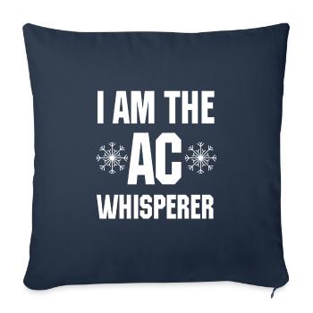 Drôle Hlk-tech-ac-whisperer - Housse de coussin décorative 45 x 45 cm - bleu marine - Devant