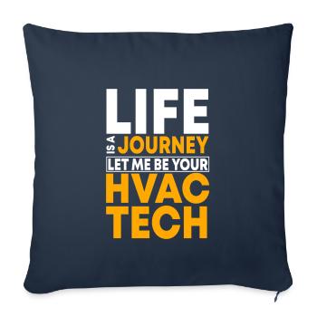 HVAC Technician - Sofa pillowcase 17,3'' x 17,3'' (45 x 45 cm) - navy - Front