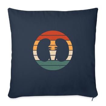 Retro Kidney Design Nephrology - Sofa pillowcase 17,3'' x 17,3'' (45 x 45 cm) - navy - Front