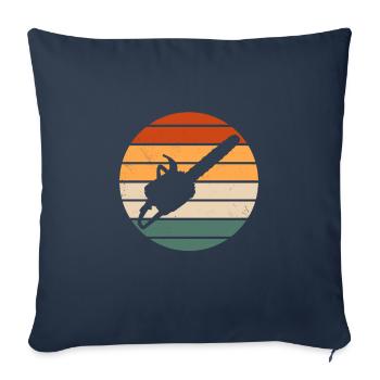 Retro Chainsaw - Sofa pillowcase 17,3'' x 17,3'' (45 x 45 cm) - navy - Front