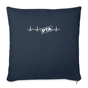 Physiothérapeute assistant rythme cardiaque - Housse de coussin décorative 45 x 45 cm - bleu marine - Devant