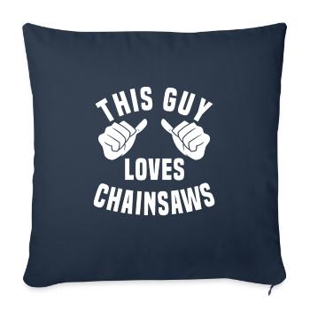 Chainsaw - Sofa pillowcase 17,3'' x 17,3'' (45 x 45 cm) - navy - Front