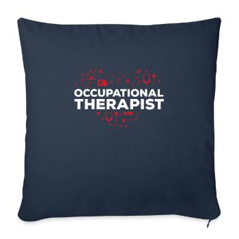 Occupational therapist - Sofa pillowcase 17,3'' x 17,3'' (45 x 45 cm) - navy - Front