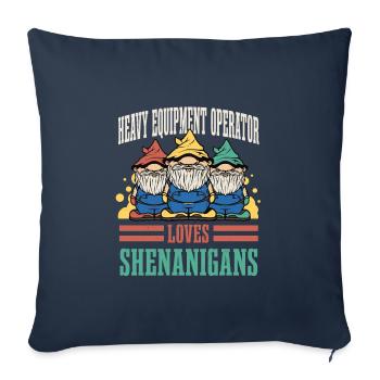 Opérateur de machinerie lourde Fête de la Saint-Patrick - Housse de coussin décorative 45 x 45 cm - bleu marine - Devant